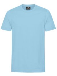 Hellblaues Herren T-Shirt mit Rundhals, gerade geschnitten, für Beruf & Freizeit